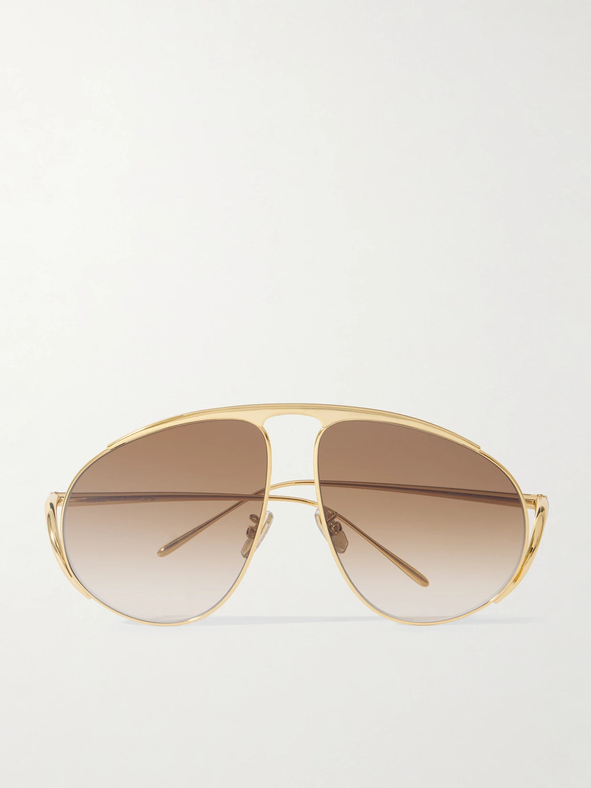 Aviator-style Gold-tone Sunglasses