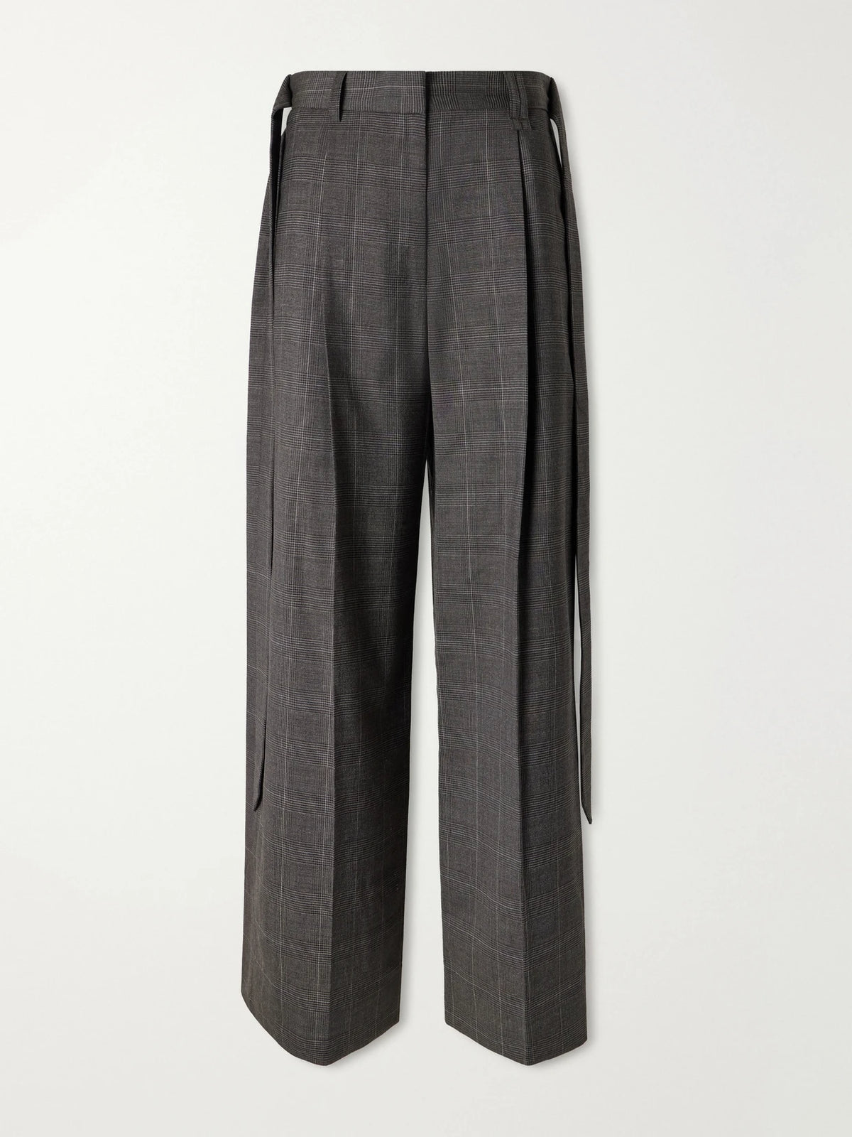 Simone Rocha Checked Wool-blend Wide-leg Pants