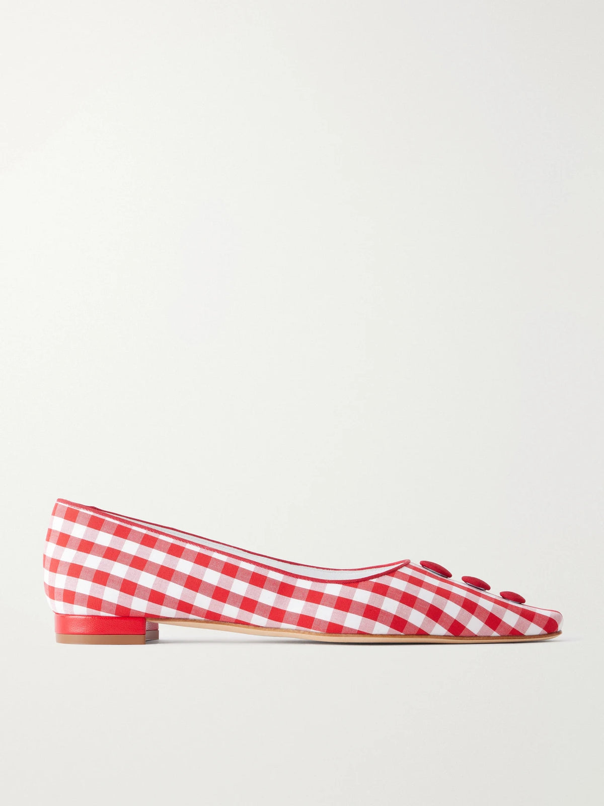 Alexa Checked Woven Ballet Flats