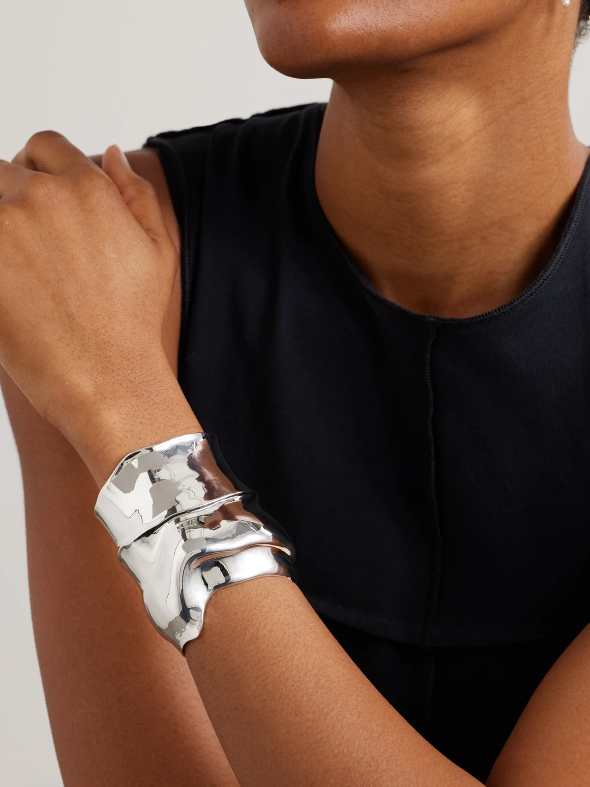 Image of Bracelets. Product name - Pool Silver-plated Cuff in Medium colour by brand - Completedworks