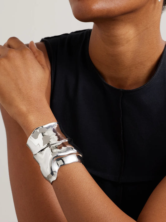Image of Bracelets. Product name - Pool Silver-plated Cuff in Medium colour by brand - Completedworks