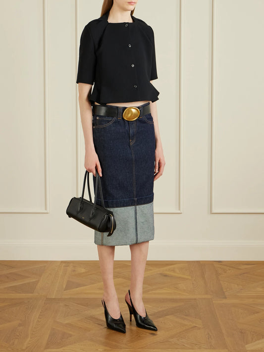 Franc Cropped Crepe Jacket