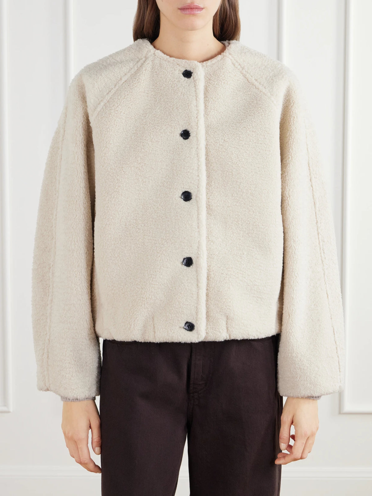 Citizens of Humanity Cropped Plush Bomber Jacket