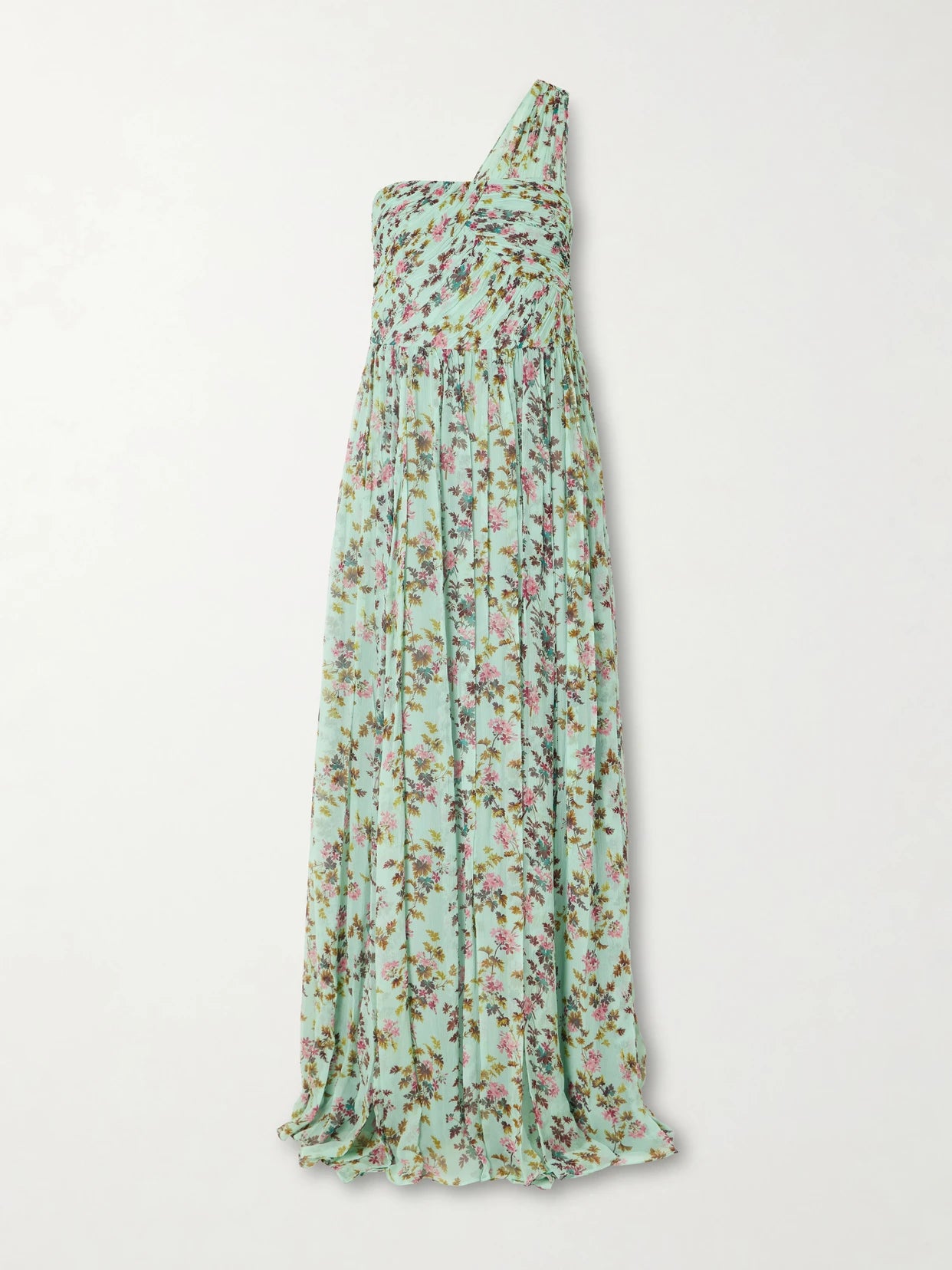 Image of Dresses. Product name - Aureline One Shoulder Silk Dress in Green colour by brand - Ulla Johnson