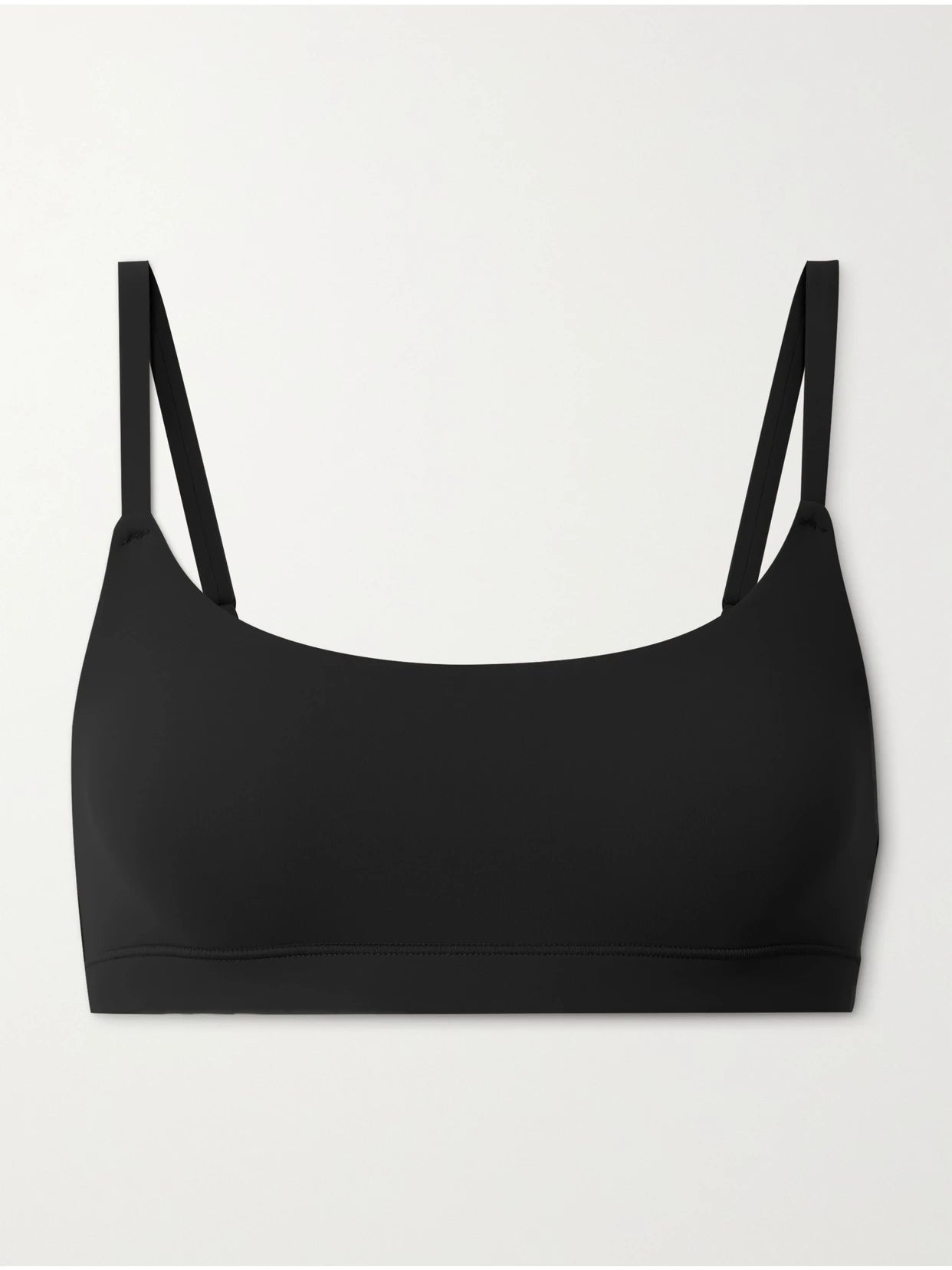 Image of Lingerie. Product name - Fits Everybody Scoop Neck Bralette - Onyx in Black colour by brand - SKIMS