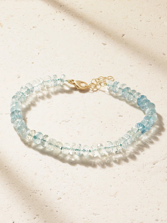 Oracle 14-karat Gold Aquamarine Bracelet