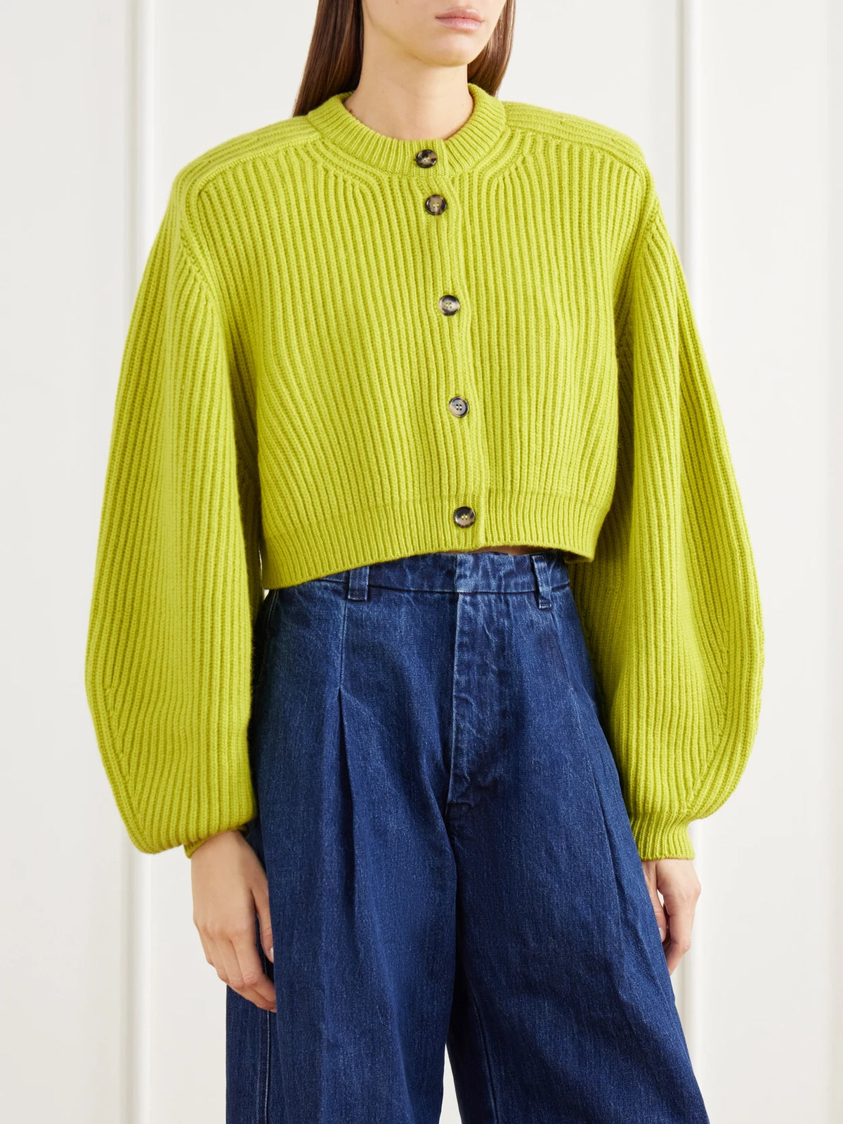 RÙADH The Cadogan Cropped Ribbed Cashmere Cardigan