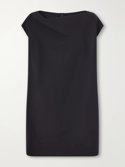 Oscar de la Renta Draped Double-faced Stretch-wool Mini Dress
