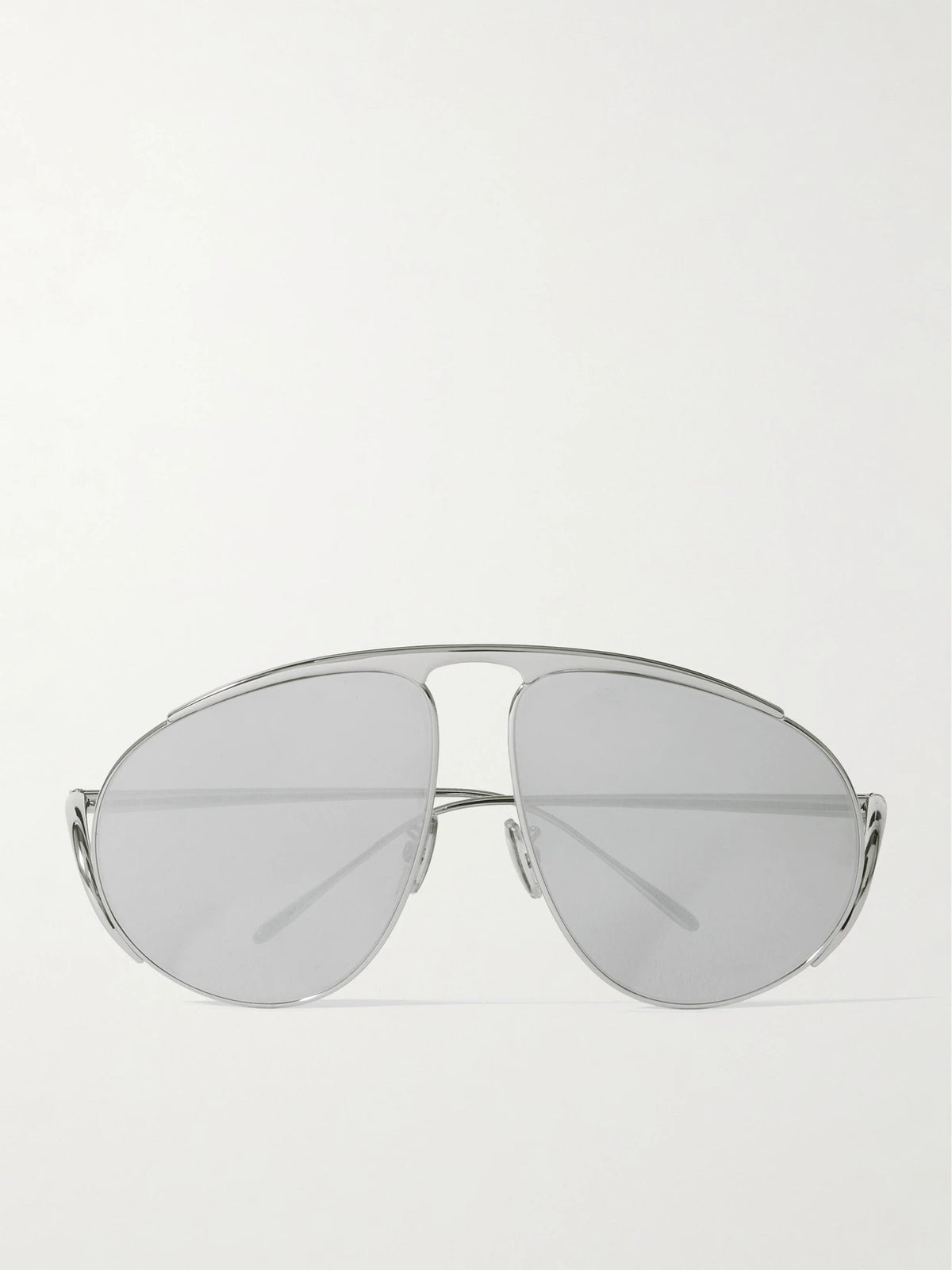 Aviator-style Silver-tone Sunglasses