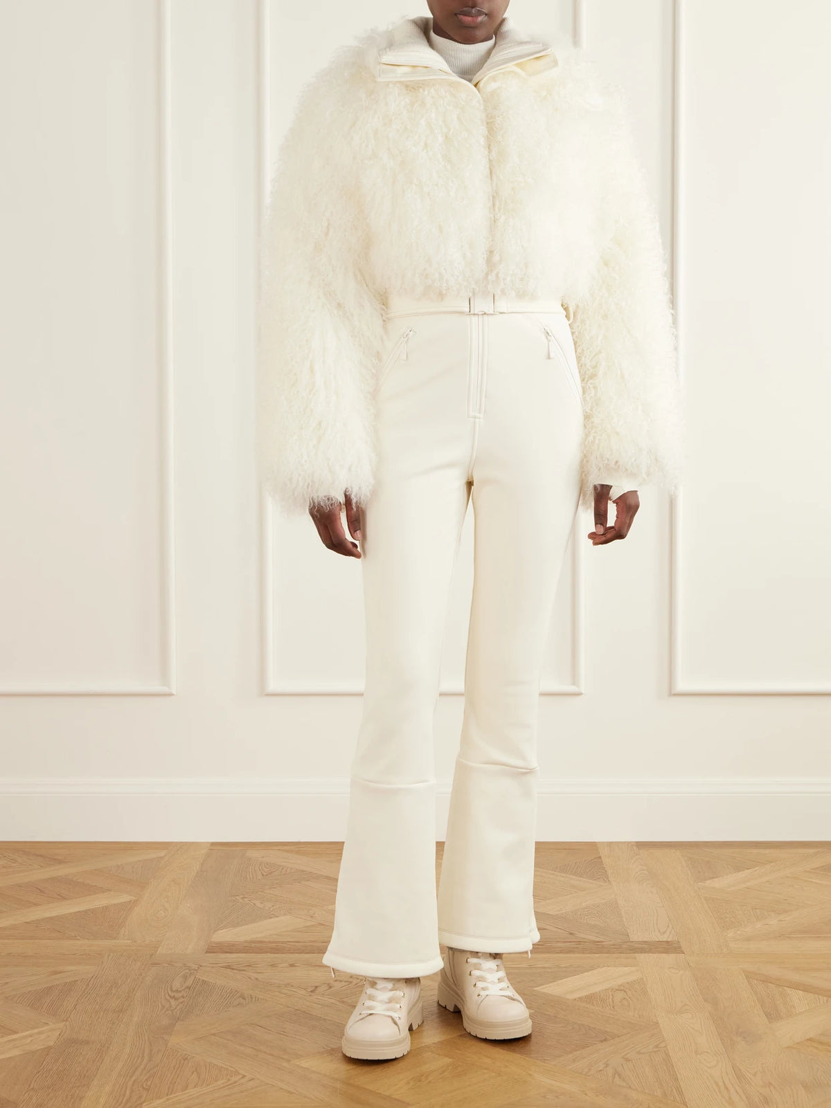 Image of Others. Product name - Nozawa Shearling And Shell Ski Suit in Ecru colour by brand - Cordova