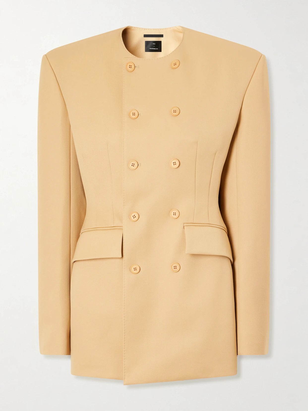+ Rhw Double-breasted Twill Mini Dress