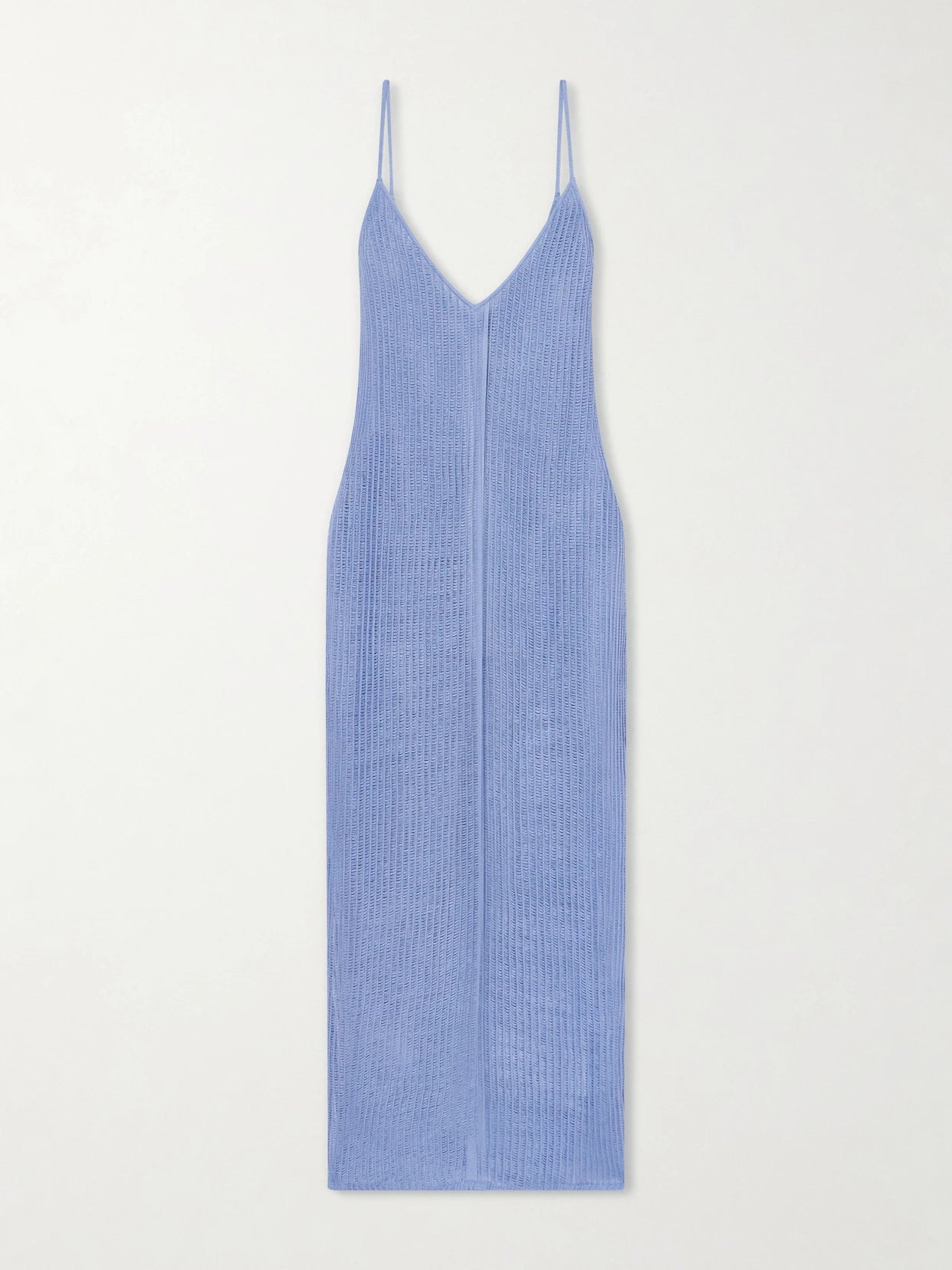 Image of Dresses. Product name - Luna Open-knit Midi Dress in Blue colour by brand - Haight