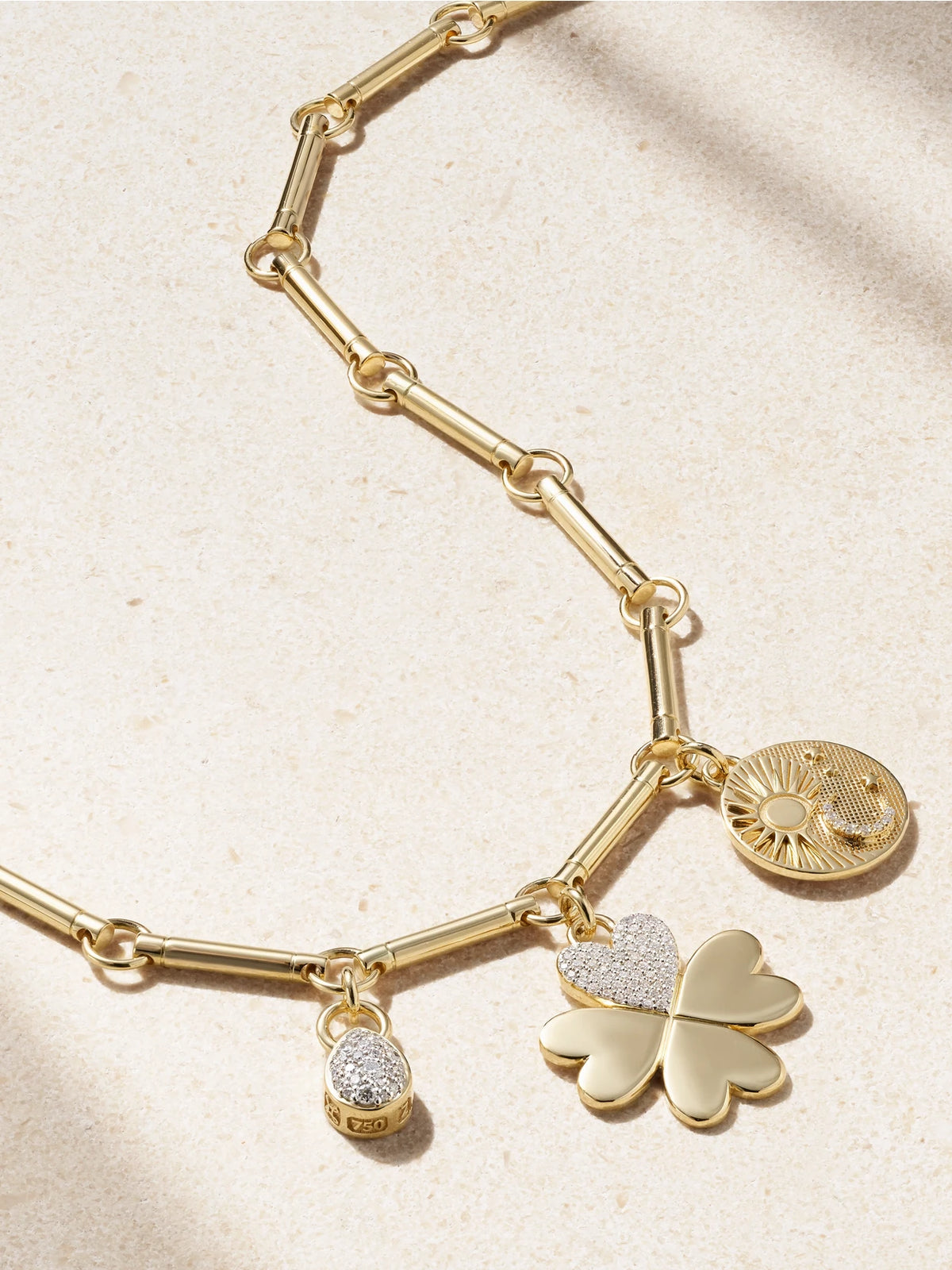 True Love & Balance 18-karat Gold Diamond Necklace