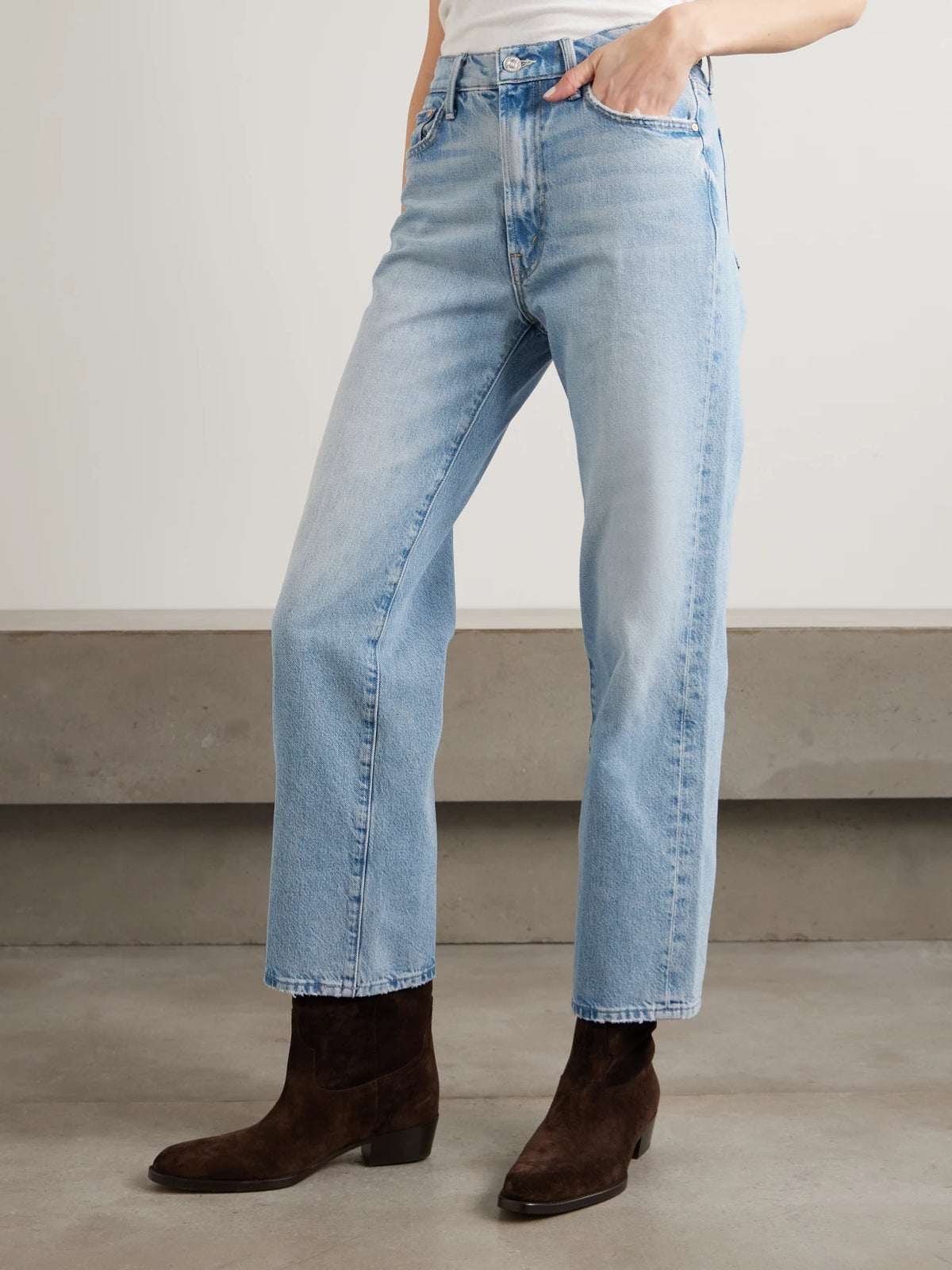 The Rambler Zip Flood High-rise Straight-leg Jeans
