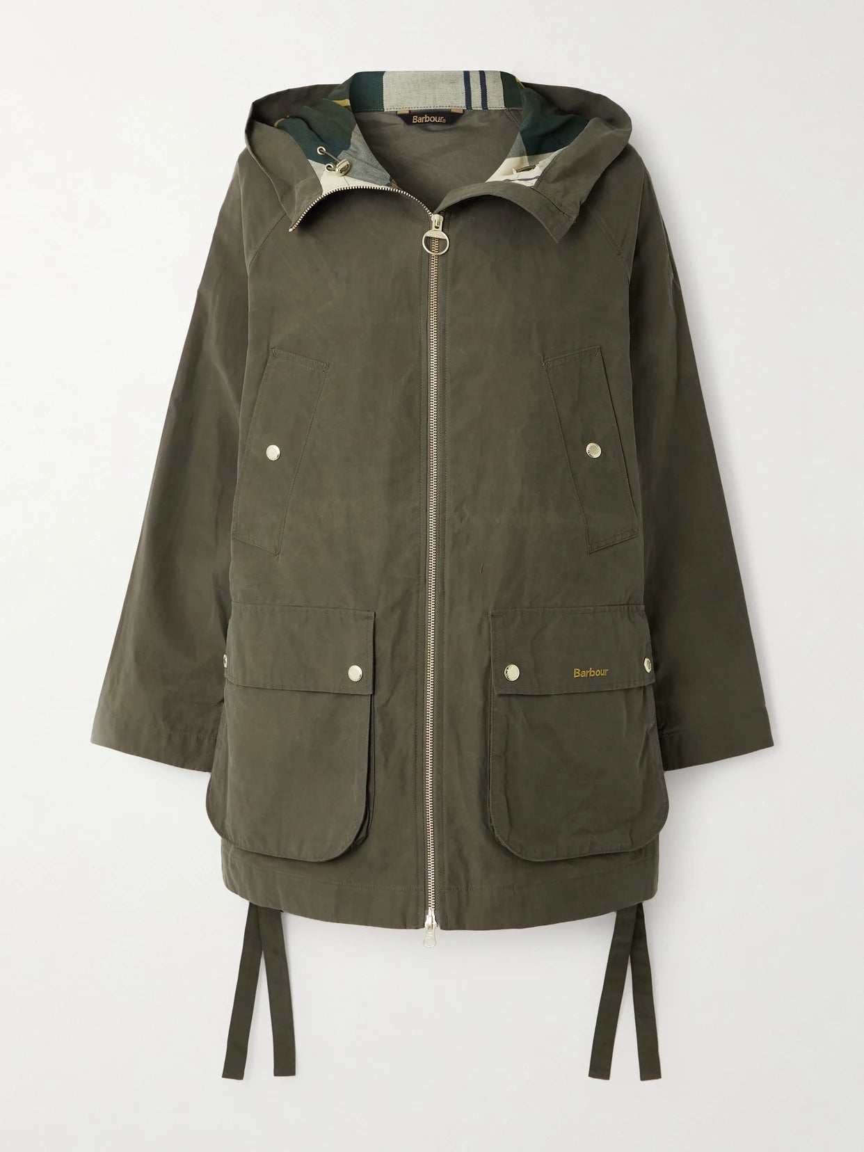 Image of Coats & Jackets. Product name - Middlemarch Hooded Cotton-blend Parka in Green colour by brand - Barbour