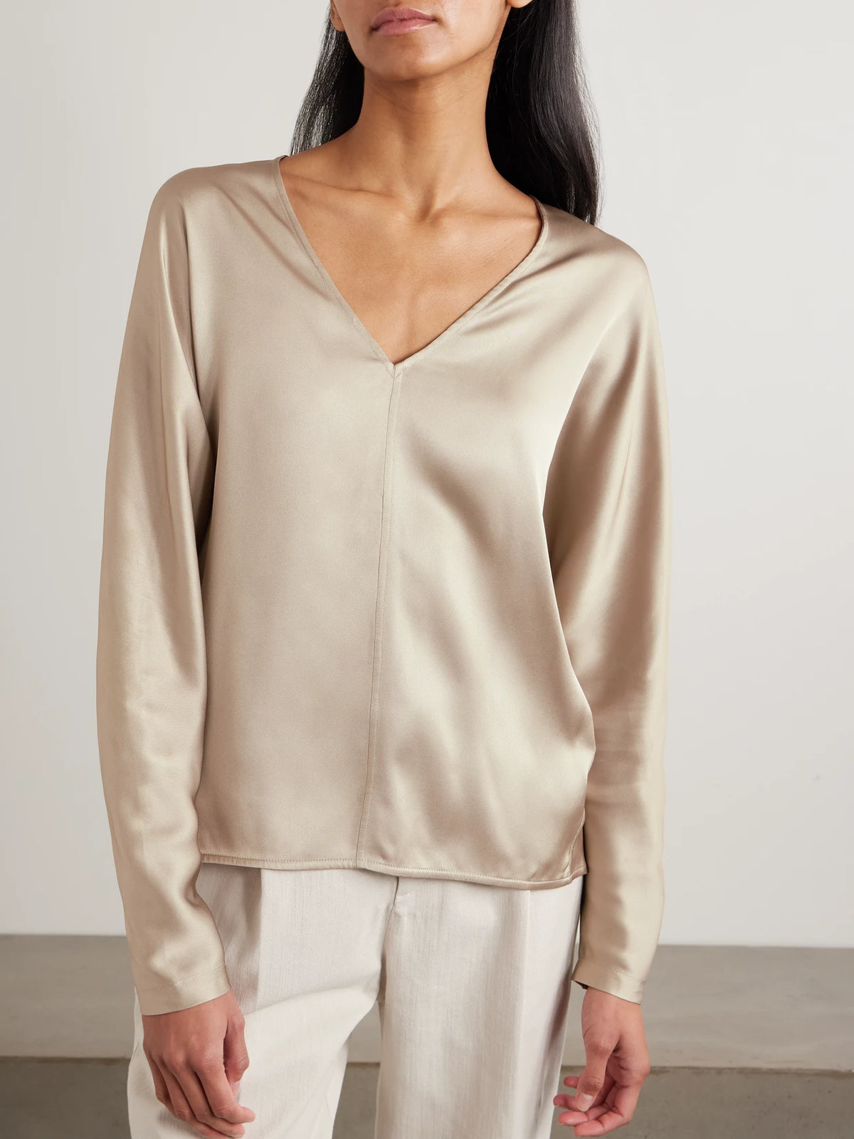Brunello Cucinelli Silk-satin Blouse