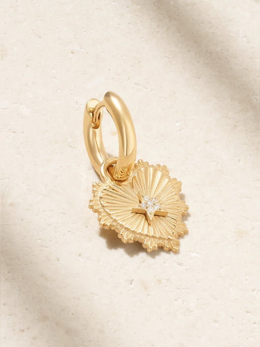 FoundRae 18-karat Gold Diamond Single Earring