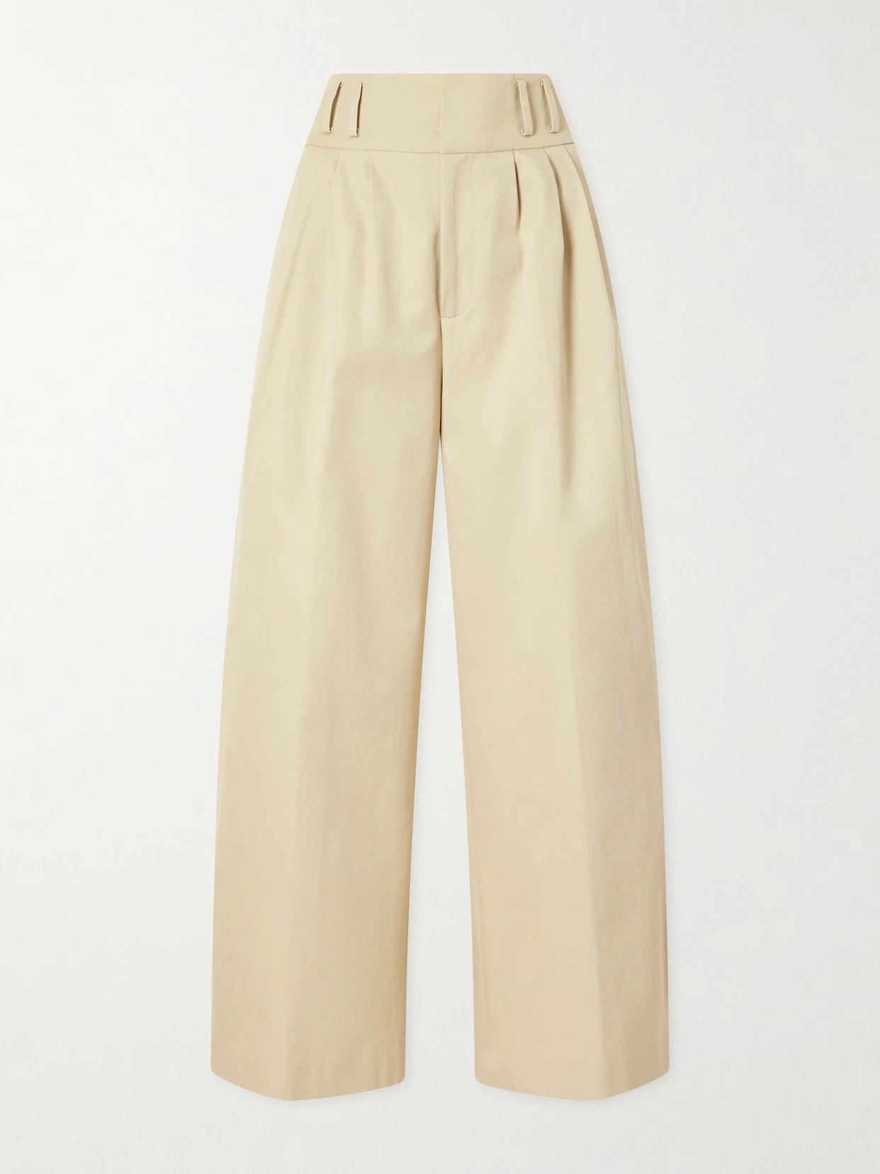 Wilson Pleated Wide-leg Cotton Pants