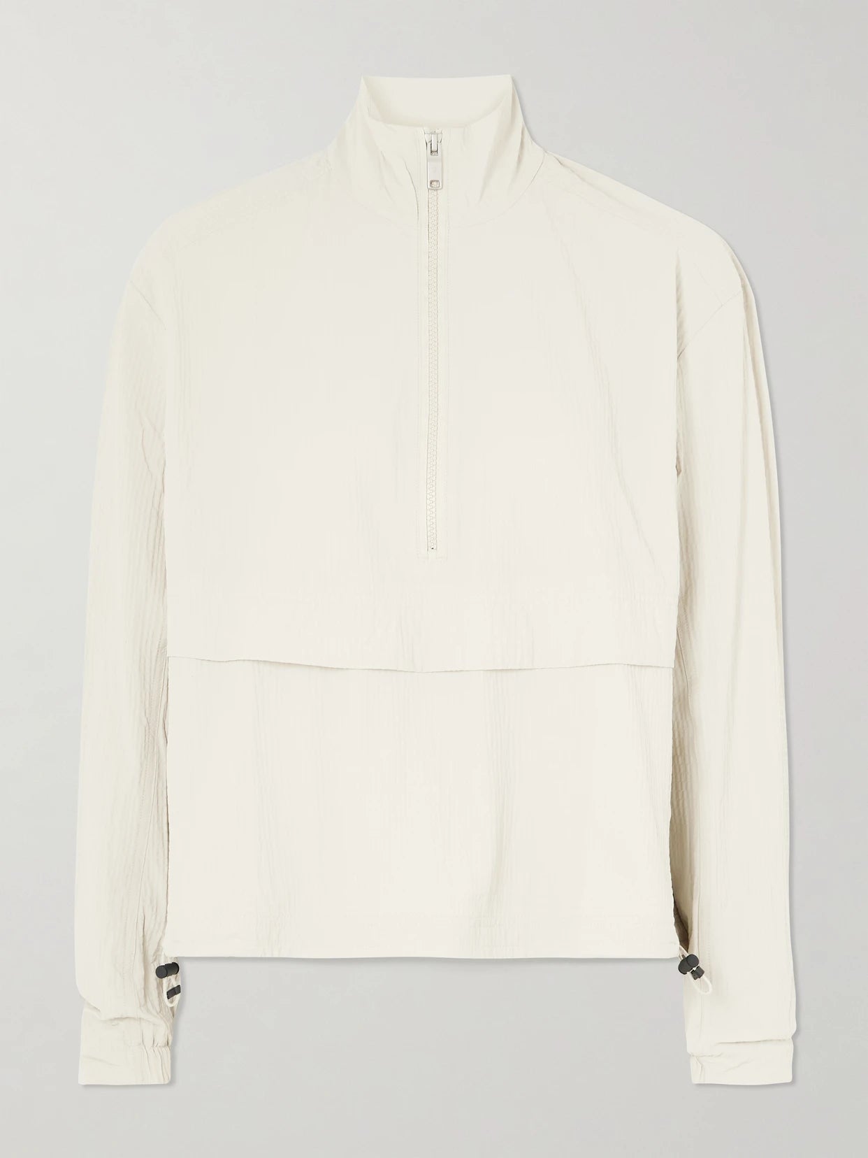 Image of Coats & Jackets. Product name - Courtside Seersucker Half-zip Jacket in Sand colour by brand - ON