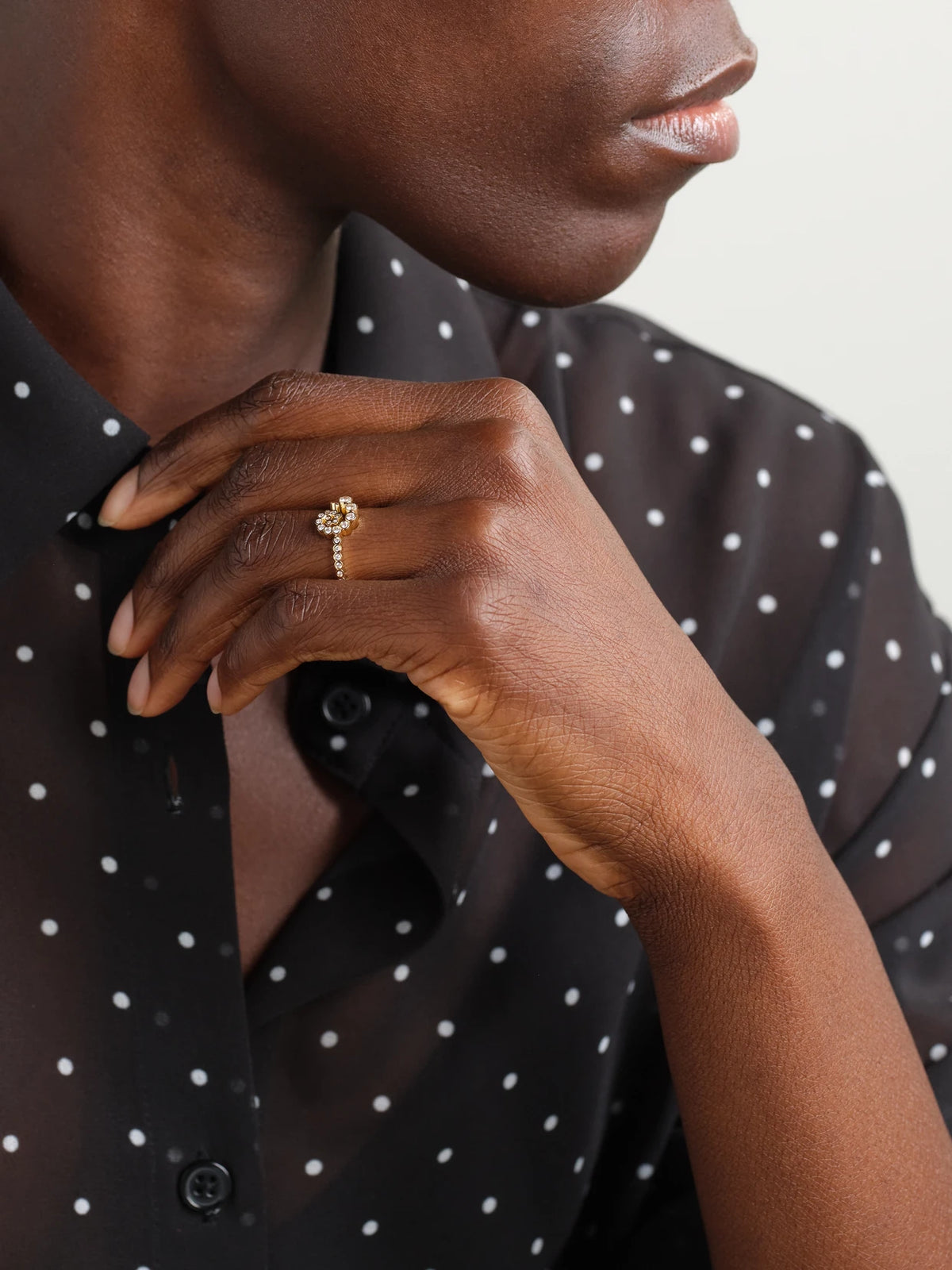 Image of Rings. Product name - Rêve Escargot 18-karat Recycled Gold Diamond Ring in Multi colour by brand - Sophie Bille Brahe