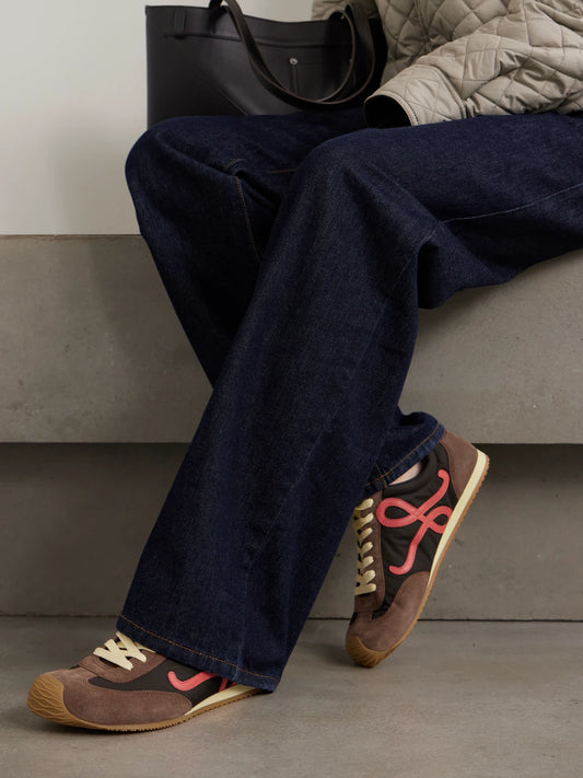 LOEWE Ballet Runner 2.0 Logo-appliquéd Leather, Canvas And Suede Sneakers