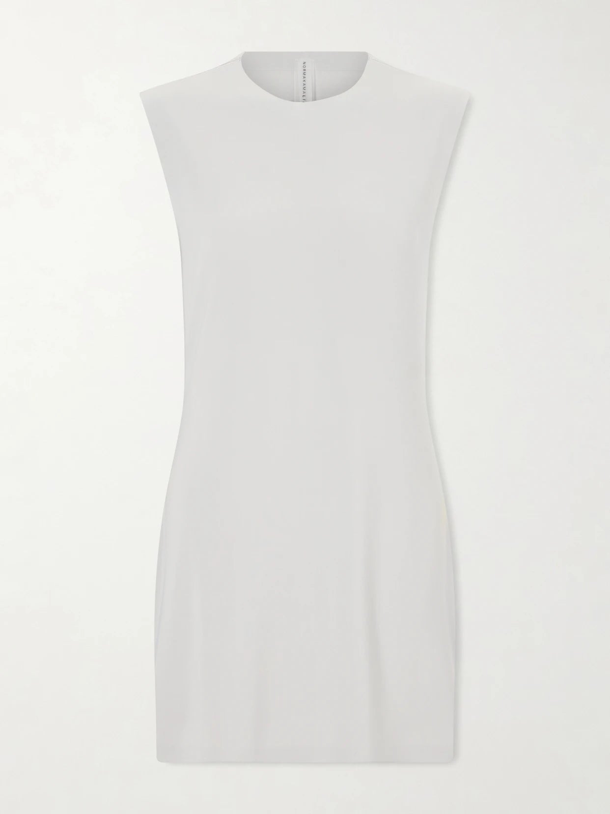 Image of Dresses. Product name - Satin-crepe Mini Dress in Gray colour by brand - Norma Kamali