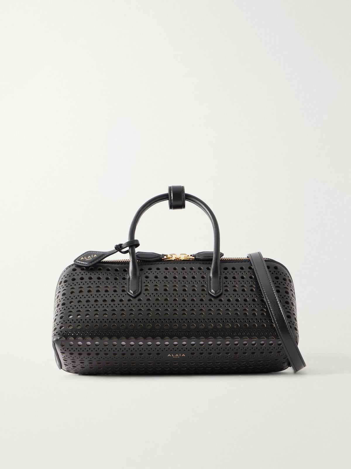 Alaïa Delta Small Laser-cut Leather Shoulder Bag