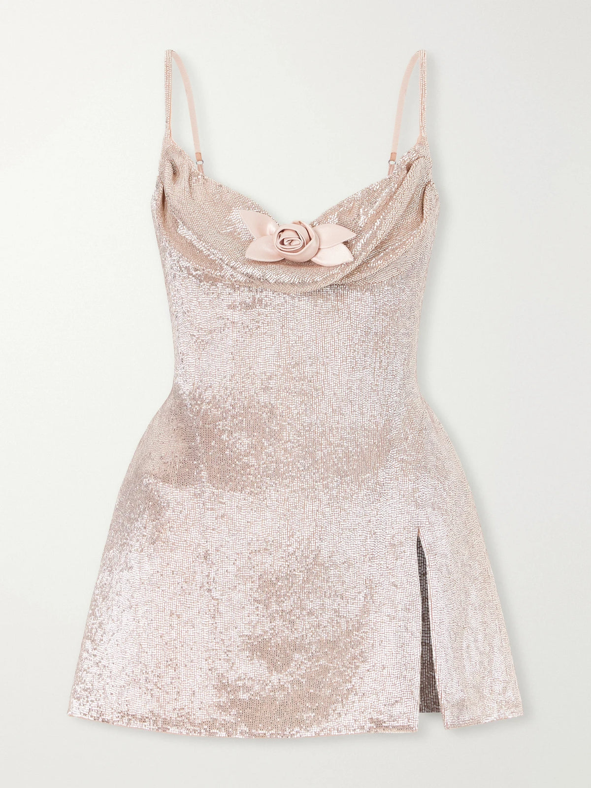 Wiederhoeft Maggi Floral-appliquéd Bead-embellished Mini Dress