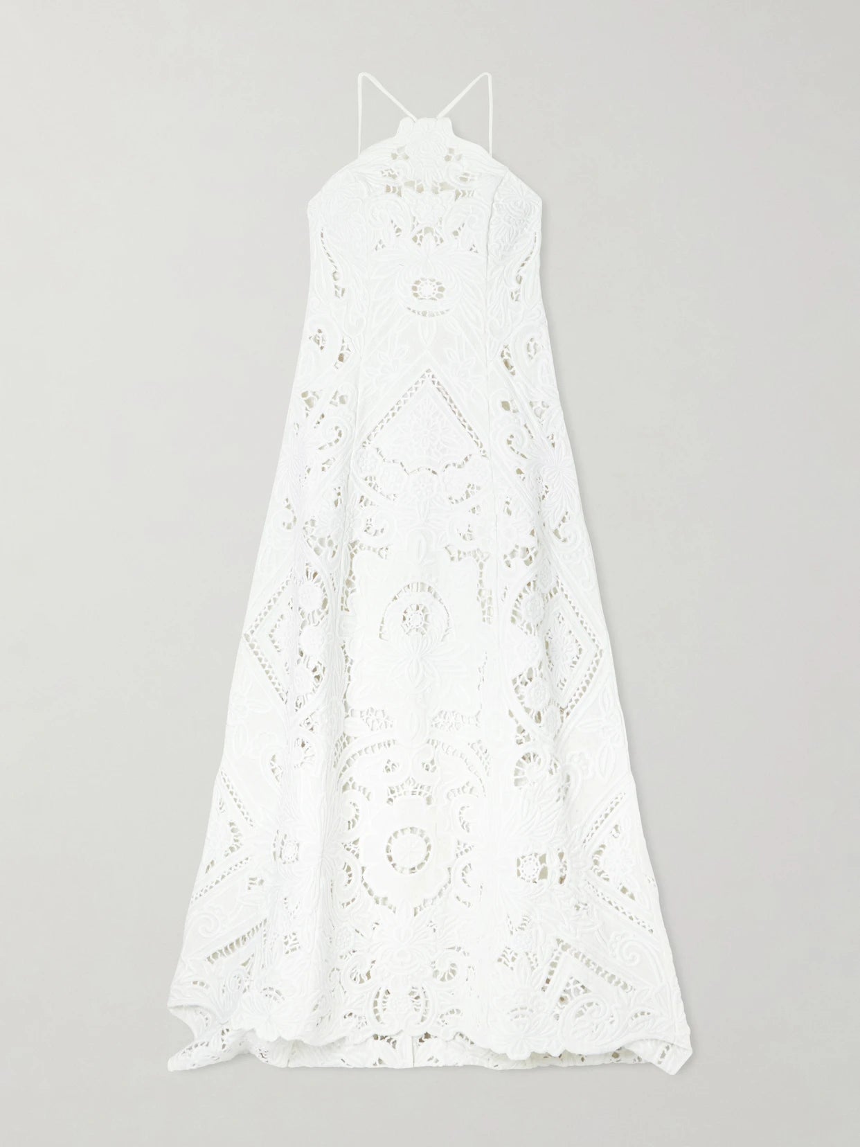 Emmy Embroidered Cut-out Linen Maxi Dress
