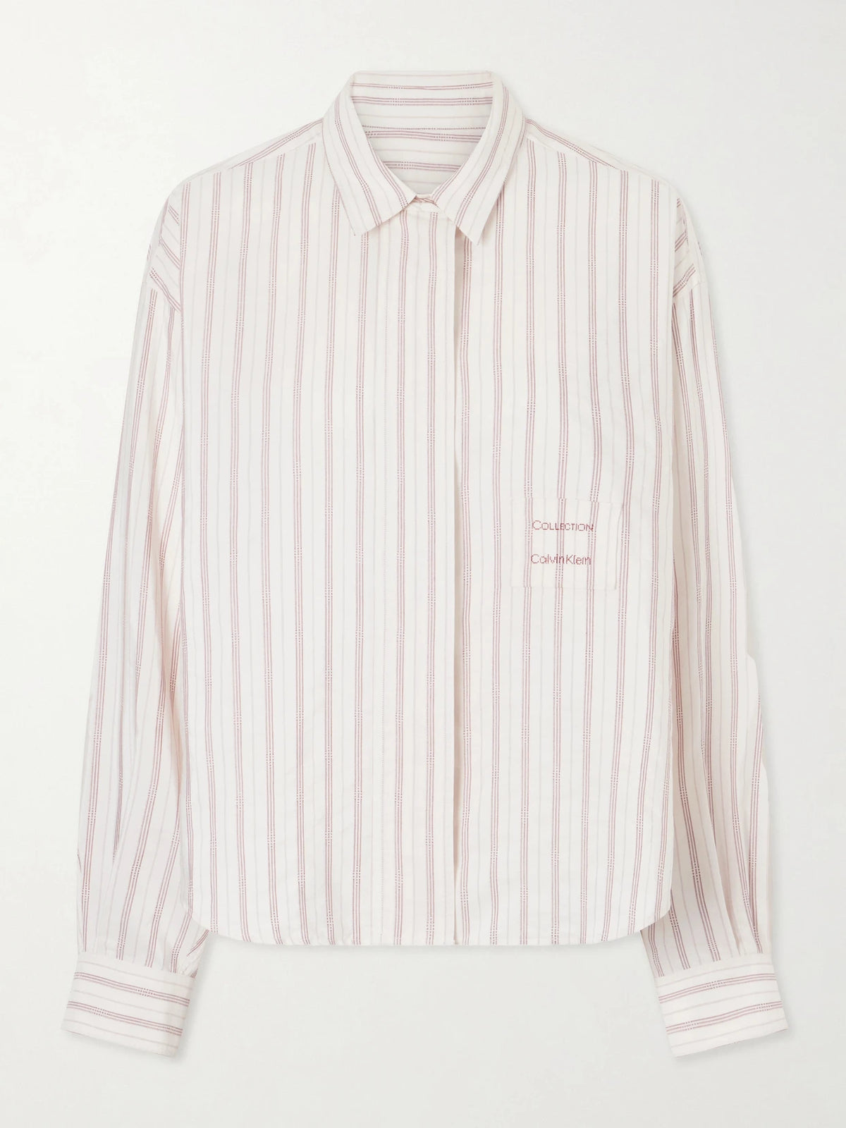 Amari Pinstriped Cotton And Silk-blend Shirt