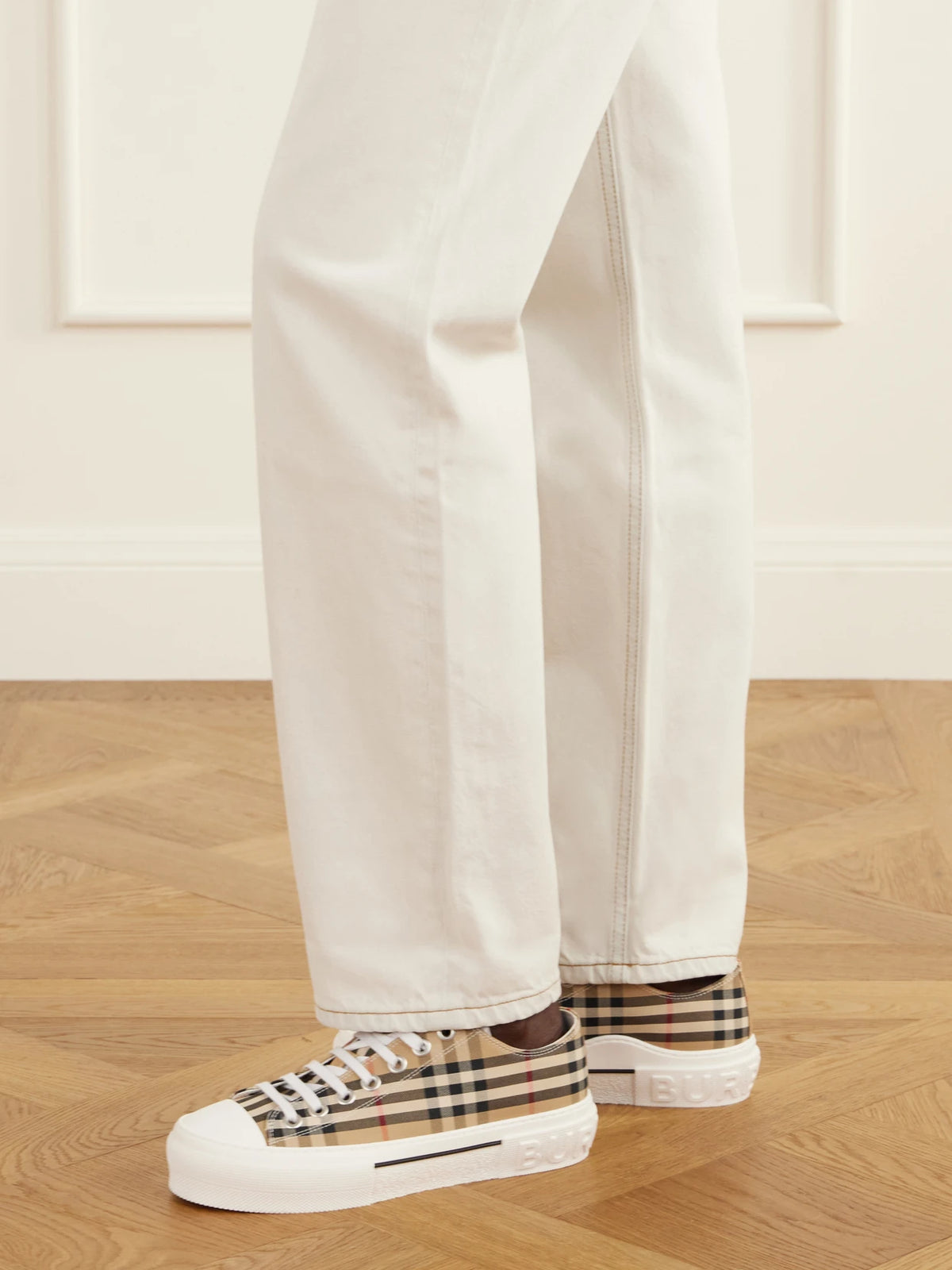 Checked Canvas Sneakers