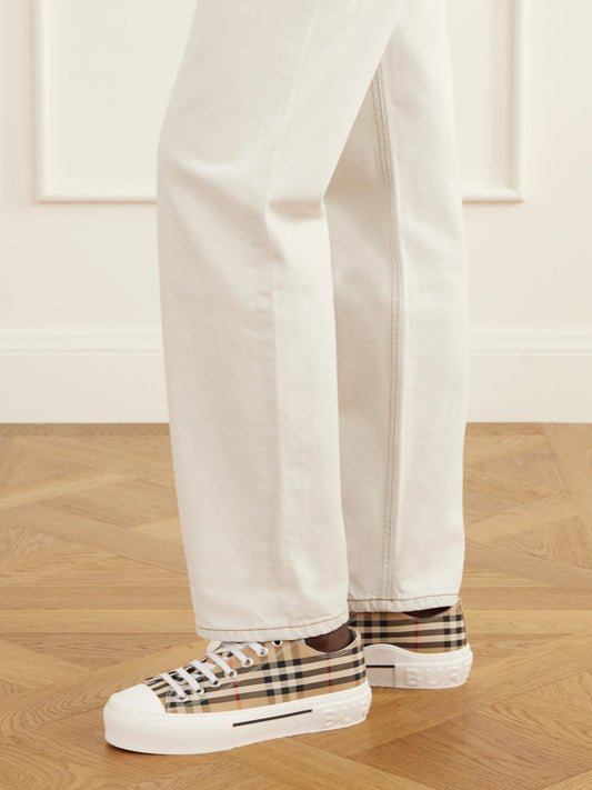 Checked Canvas Sneakers