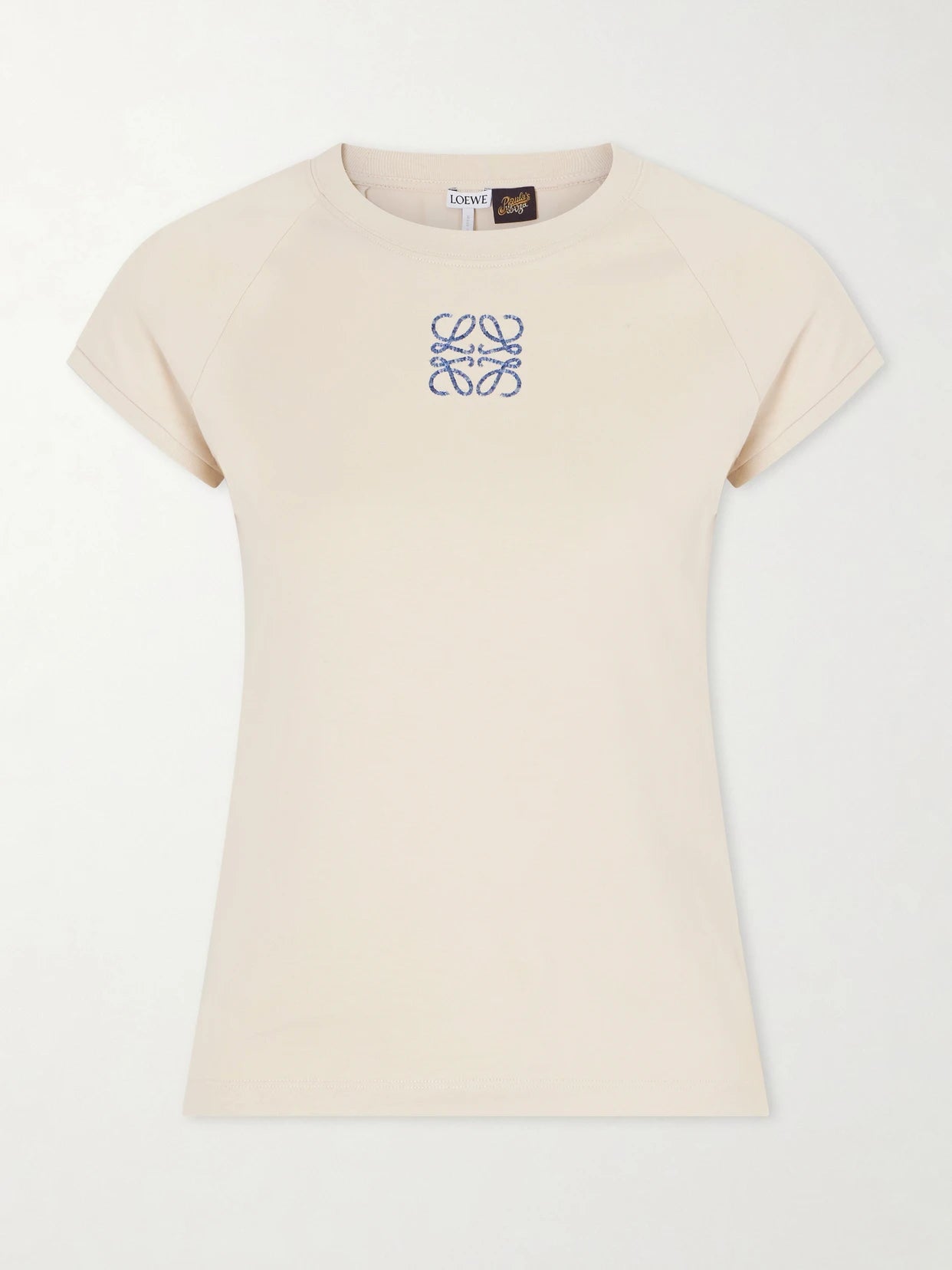+ Paula's Ibiza Anagram Embroidered Cotton T-shirt