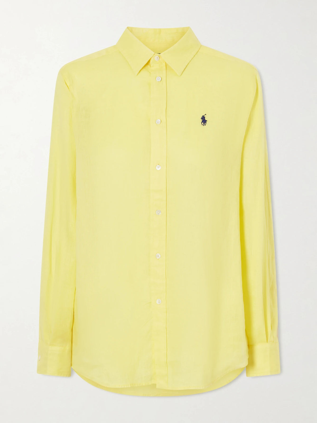Logo-embroidered Linen Shirt