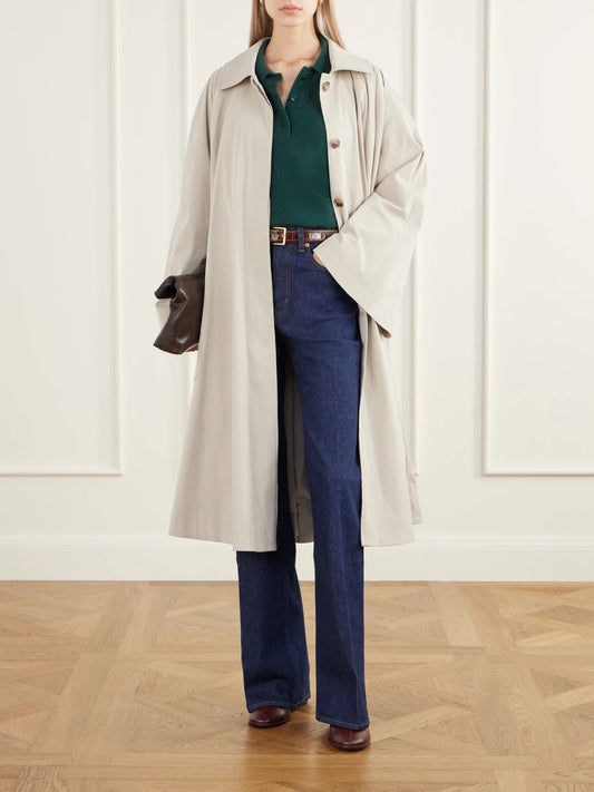Image of Jeans. Product name - The Crease High-rise Flared Jeans in Blue colour by brand - Jamie Haller
