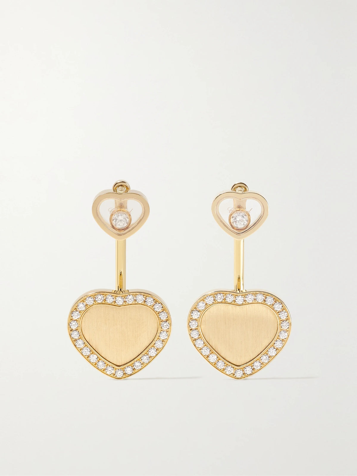 Happy Hearts 18-karat Gold Diamond Earrings
