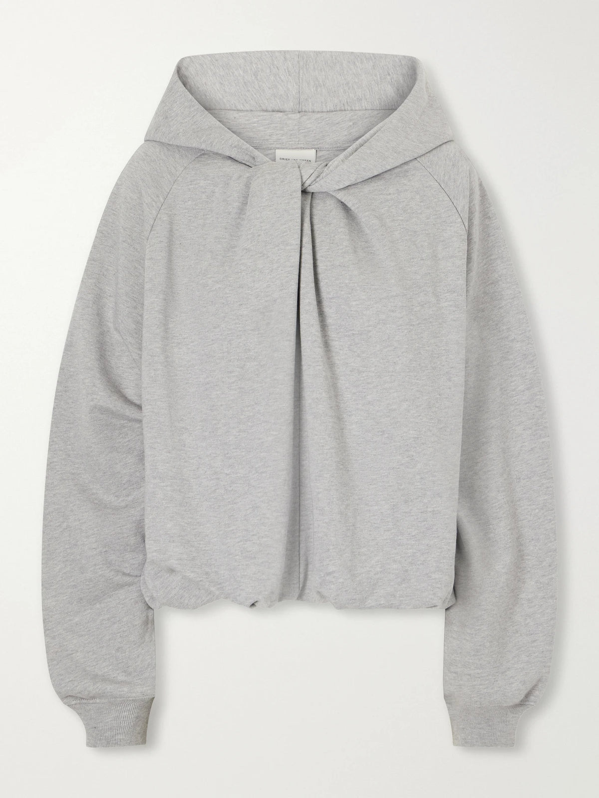 Dries Van Noten Knotted Cotton-jersey Hoodie