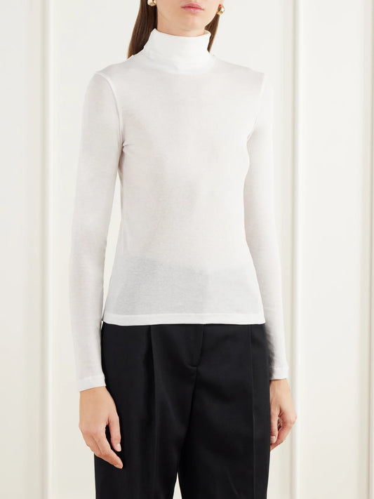 FLORE FLORE Dinah Organic Cotton Turtleneck T-shirt