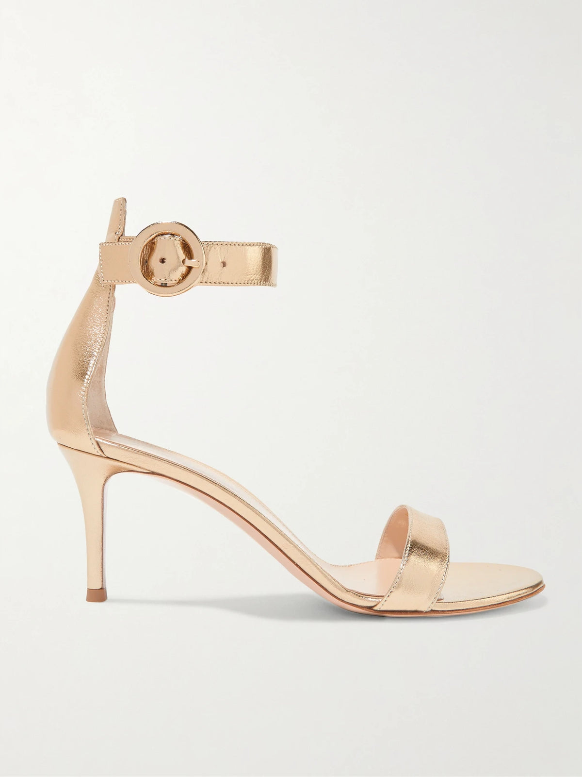 Portofino 70 Metallic Leather Sandals
