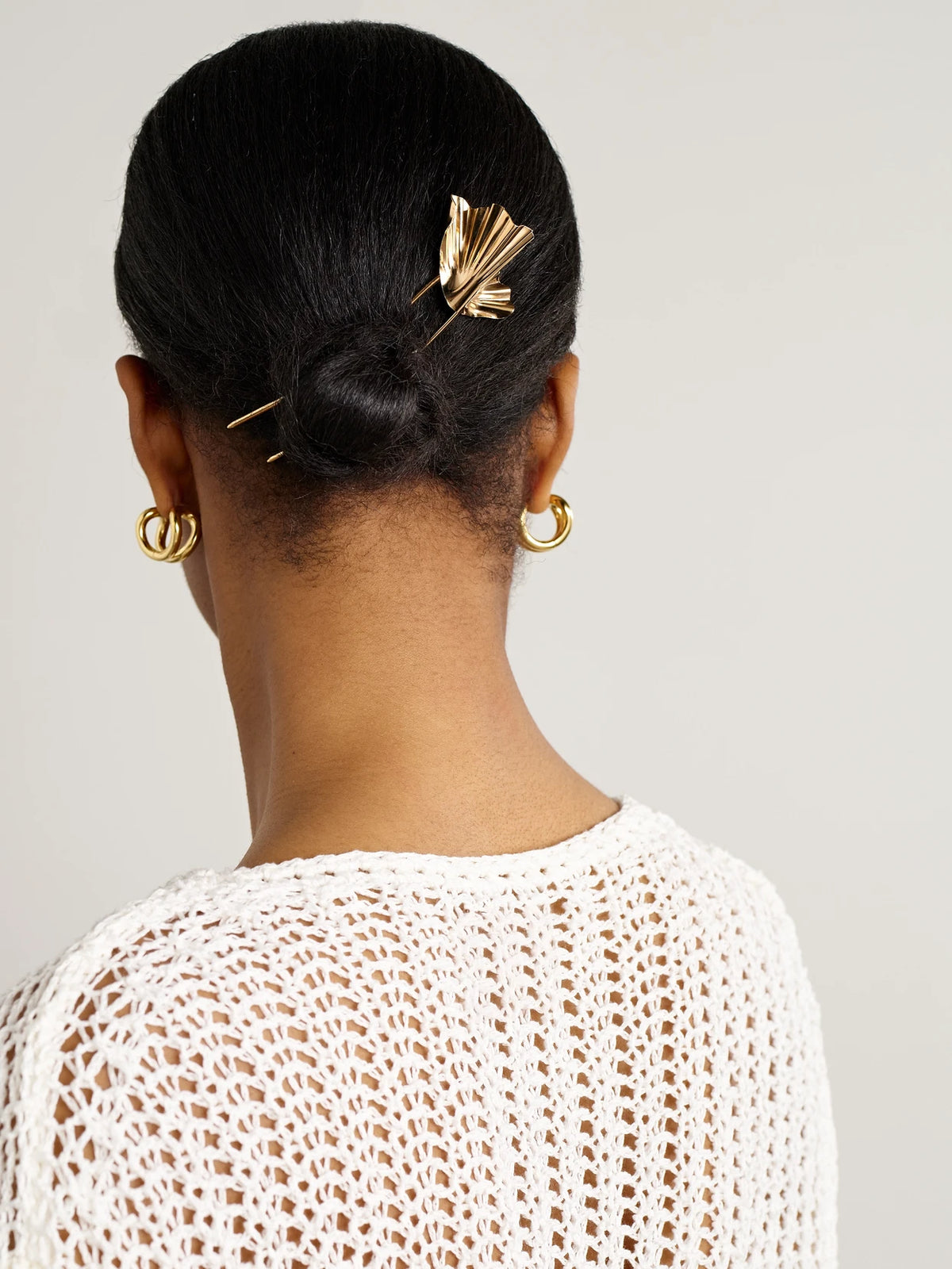 Image of Accessories. Product name - Danu Gold-plated Hair Slide in Multi colour by brand - Jennifer Behr