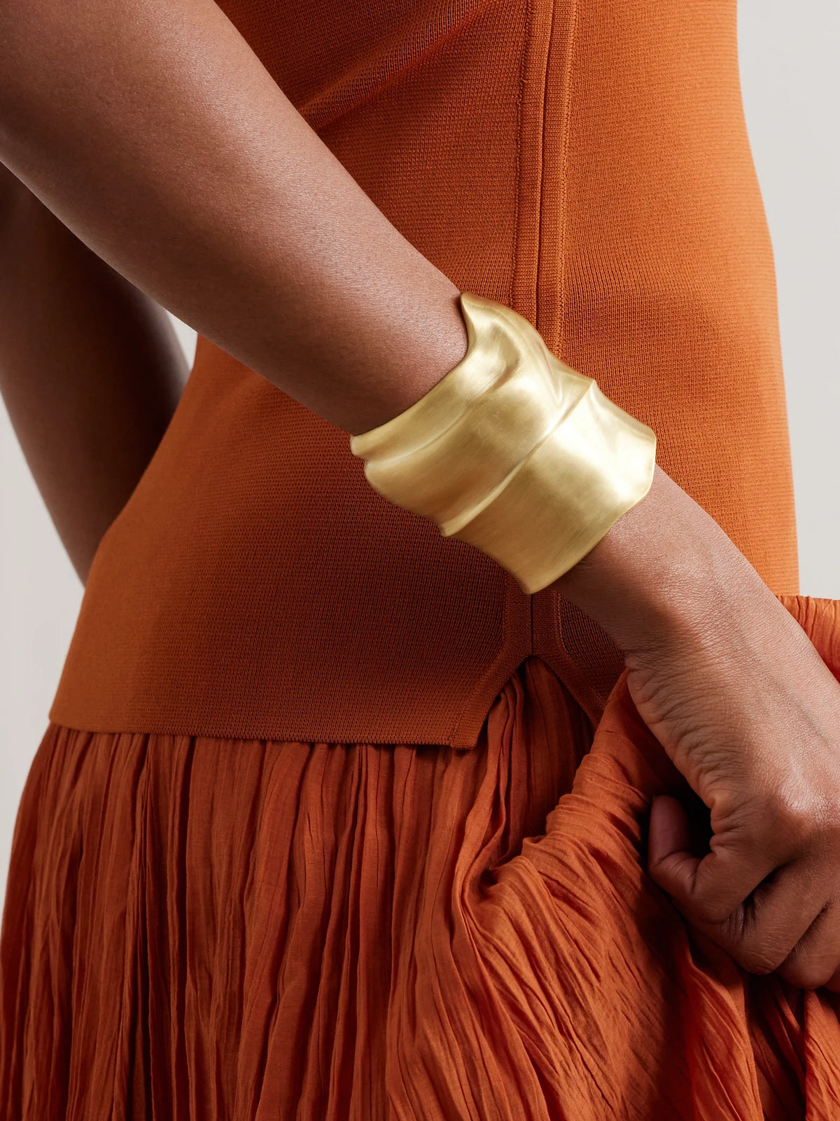 Image of Bracelets. Product name - Pool Gold-plated Cuff in Medium colour by brand - Completedworks