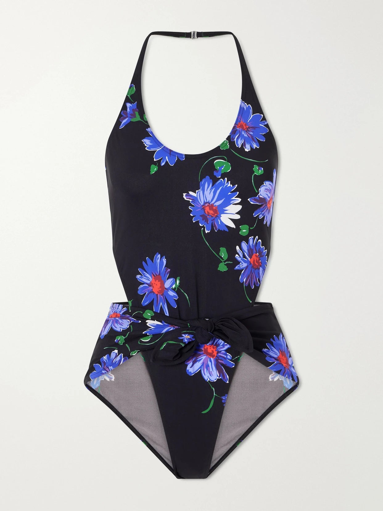 Image of Swimwear. Product name - Floral-print Swimsuit in Black colour by brand - Alaïa