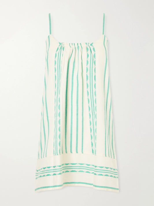 Zina Striped Cotton Mini Dress