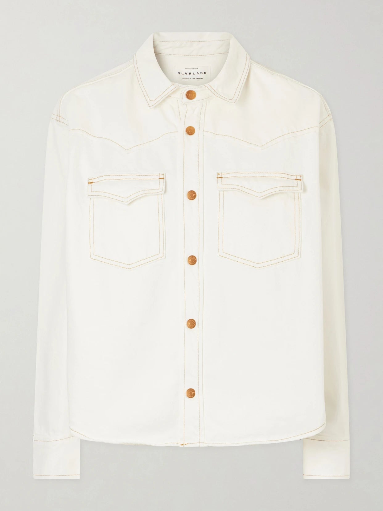 Image of Coats & Jackets. Product name - Cassidy Denim Jacket in White colour by brand - SLVRLAKE