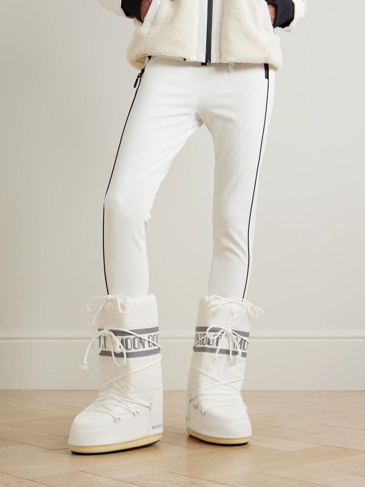 Icon Shell And Leather-like Snow Boots