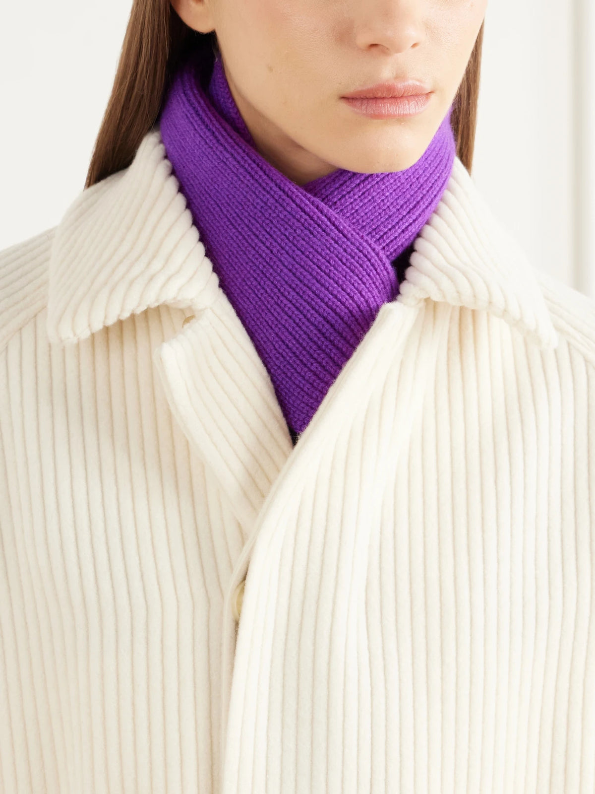 Auralee Ribbed Cashmere Scarf