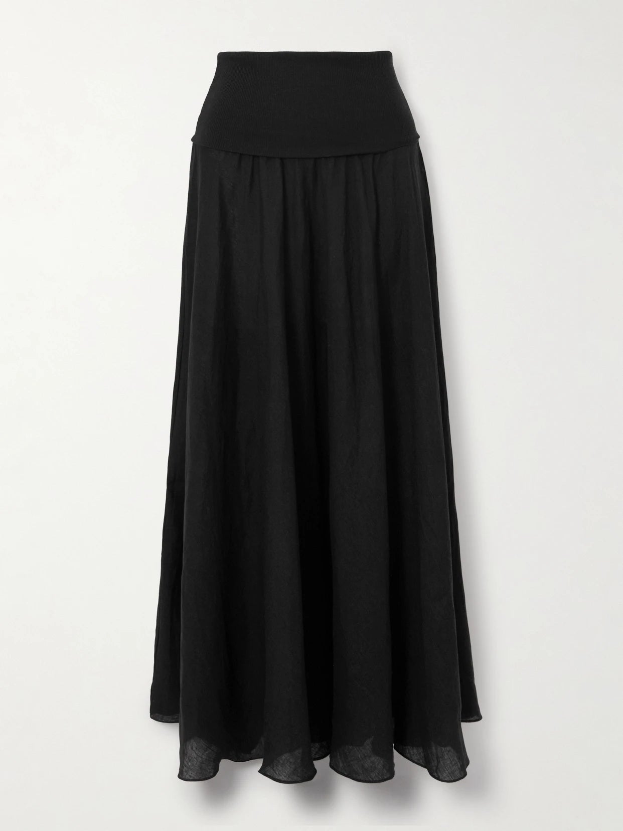 Light And Sound Convertible Linen-blend Maxi Skirt
