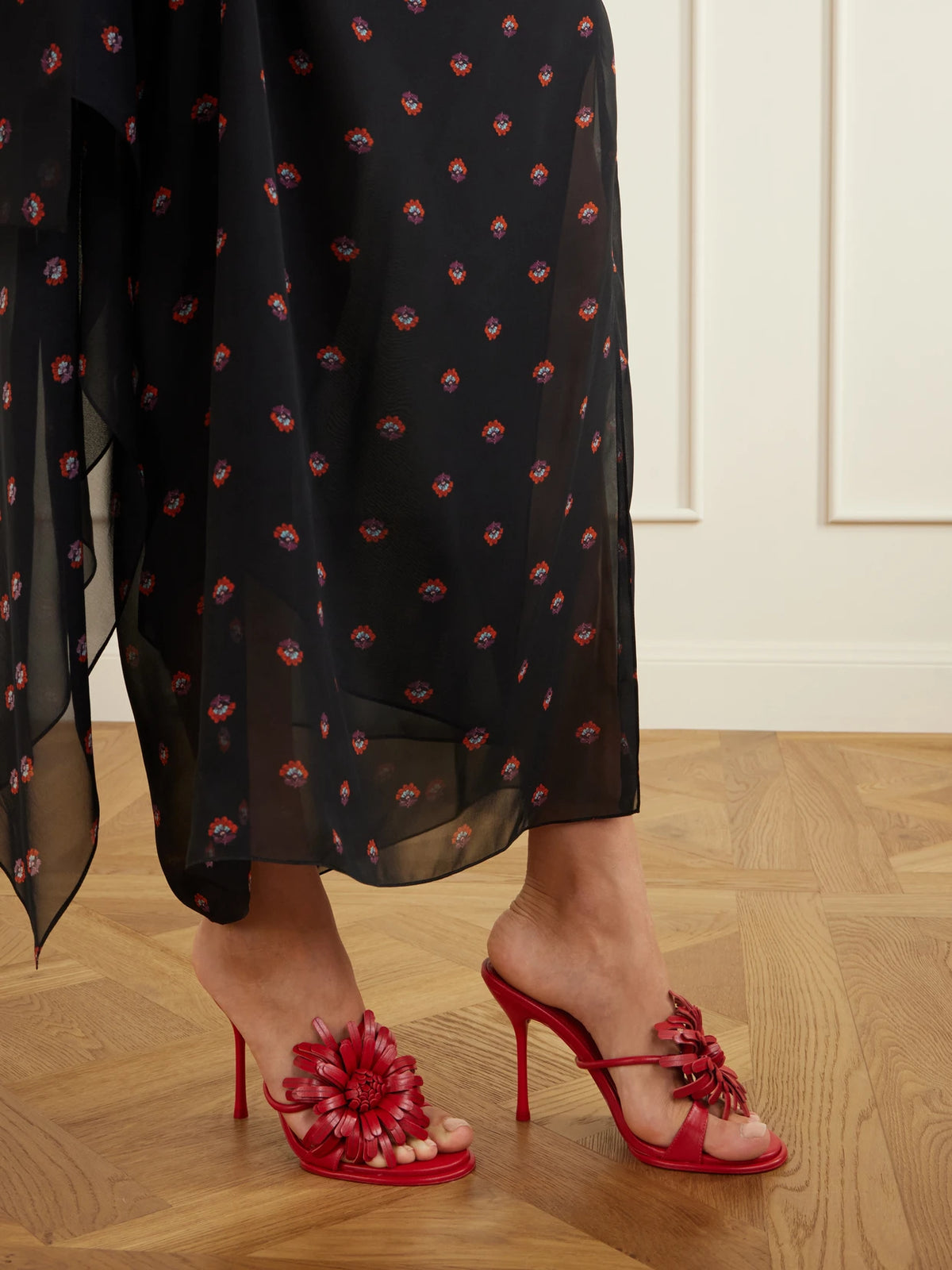 Carla Embellished Leather Sandals
