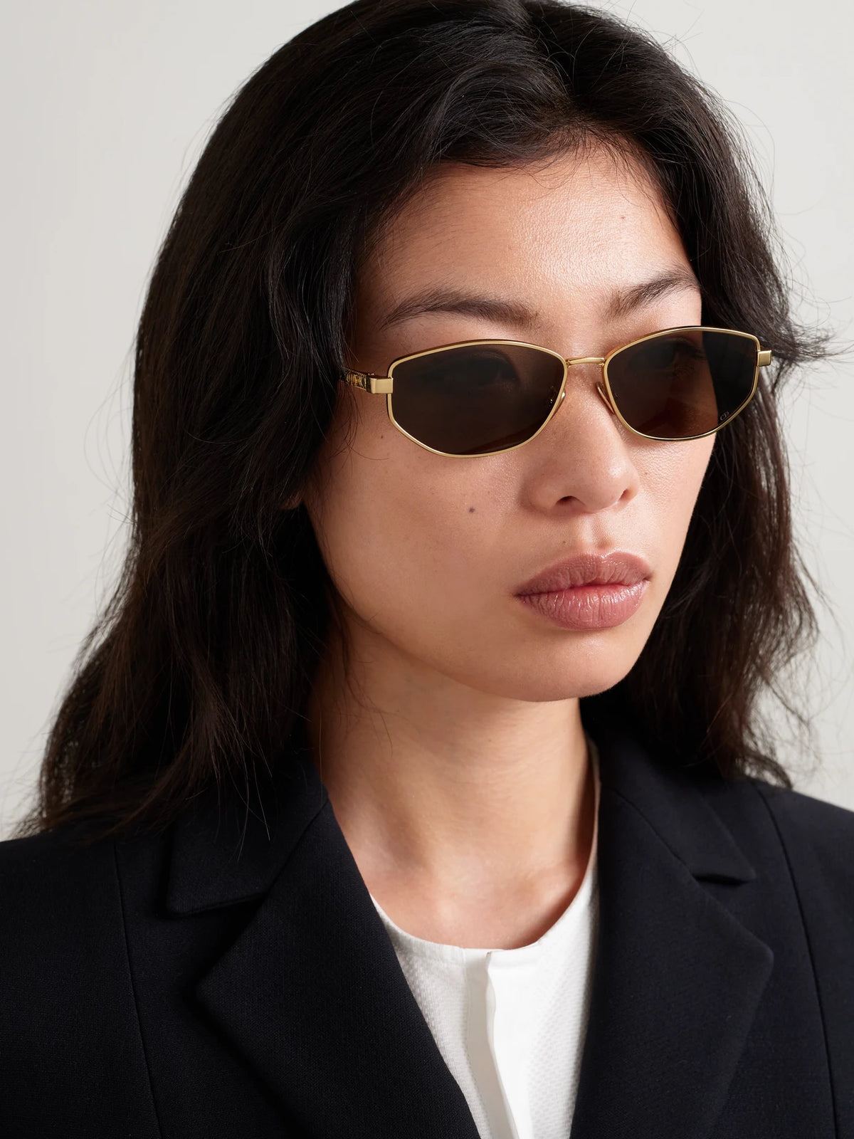 Image of Sunglasses. Product name - Diorcannage B1u Oval-frame Gold-tone Sunglasses in Multi colour by brand - DIOR Eyewear