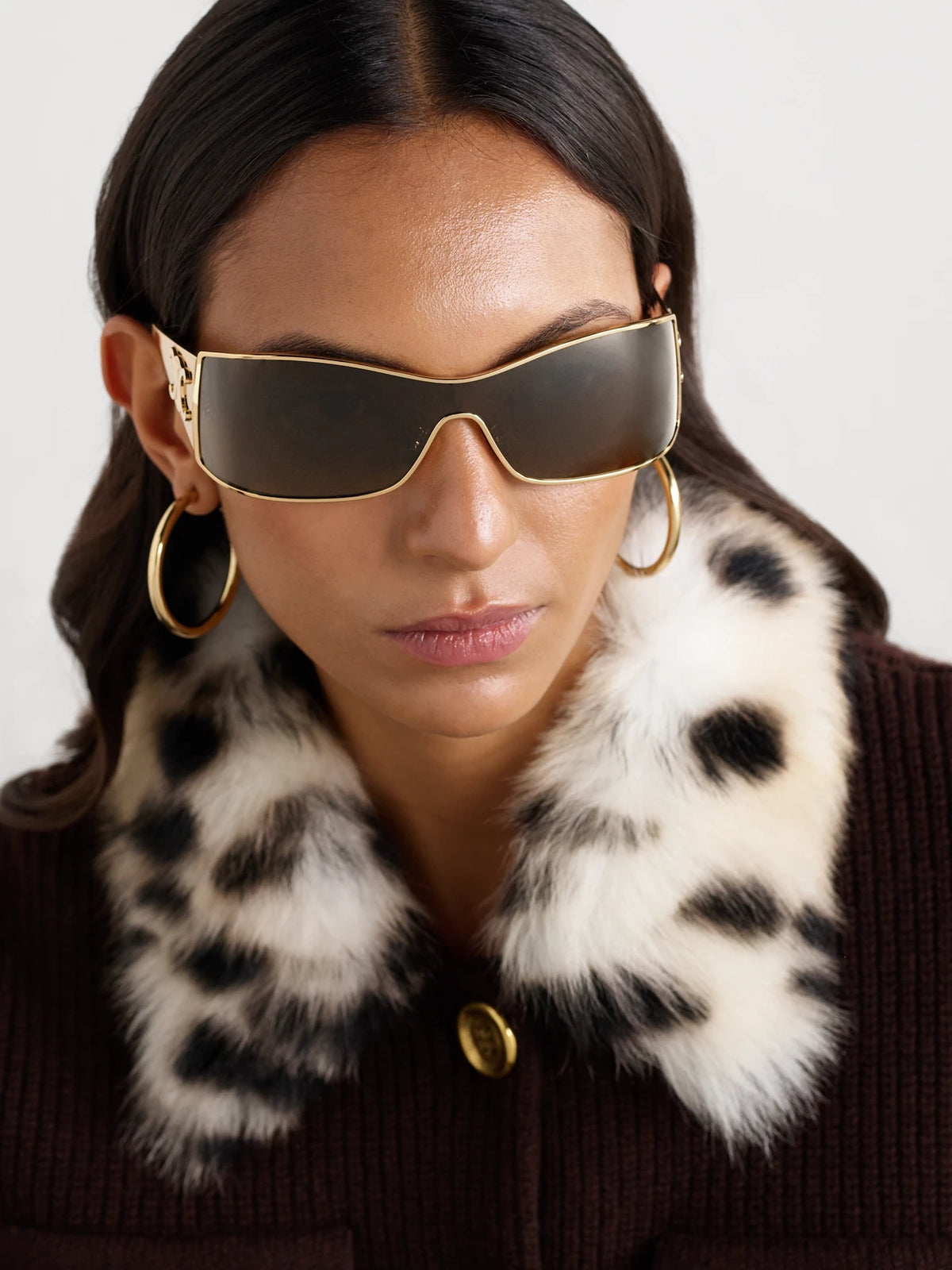 Image of Sunglasses. Product name - Rectangular-frame Gold-tone Sunglasses in Multi colour by brand - CELINE Eyewear